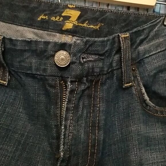 7 for all mankind distressed bootcut jeans sz 27 - Picture 4 of 13